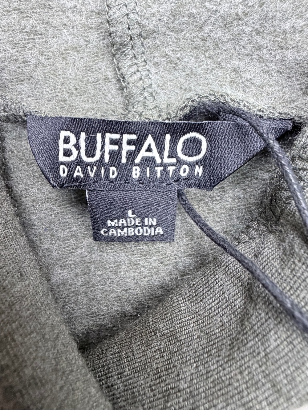 Buffalo David Bitton Olive Lightweight Hoodie - Picture 8 of 10